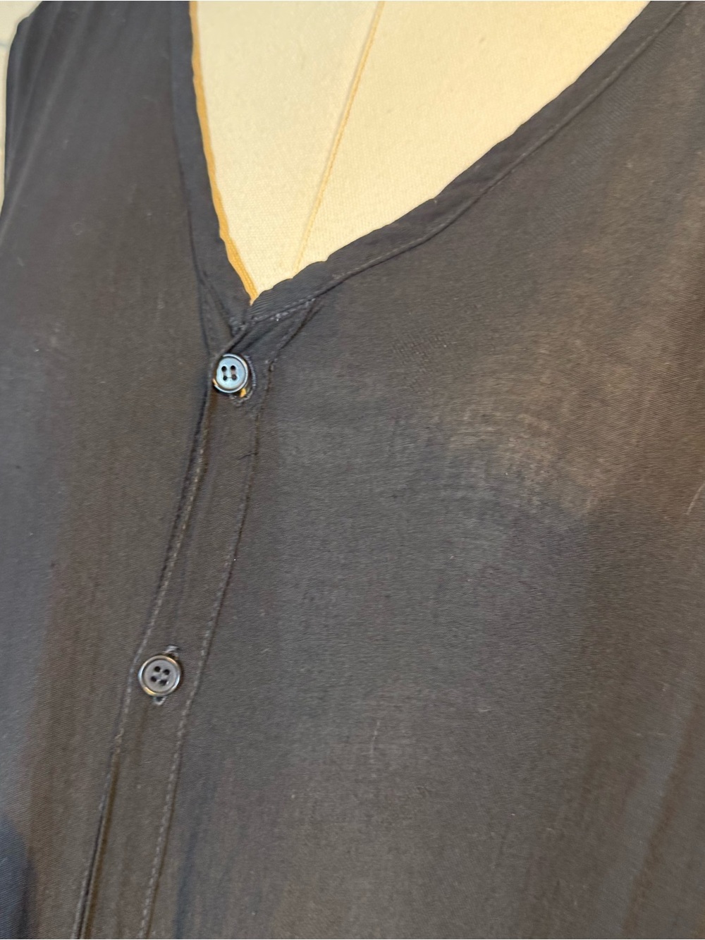 CP Shades Flowy Black Button Front Tunic Womens XL - Picture 10 of 12